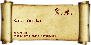 Kati Anita névjegykártya